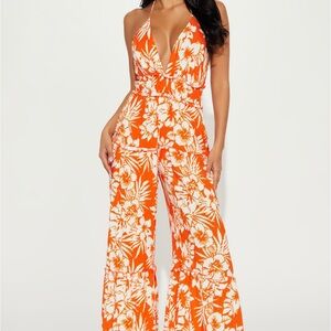 Jumpsuit - Orange/combo